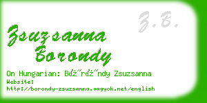 zsuzsanna borondy business card